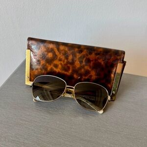 Tory Burch Black Sunglasses with Tortoise Shell Case